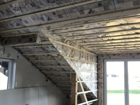 Ausbau mit Gipskarton – Folienverklebung Und Holzunterkonstruktion 1